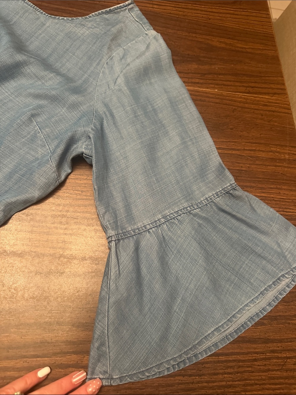 Tommy Bahama Light Blue 3/4 Sleeve Chambray dress - Picture 3 of 8